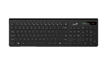 Wireless Keyboard Genius SlimStar 7230, Multimedia, 12 Fn Keys, Chocolate keys, Battery indicator, 1