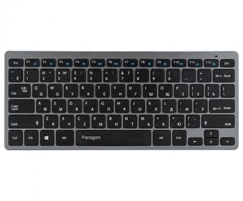 Wireless Keyboard & Mouse Qumo Paragon, Ultra-thin, Compact, Fn key, Rechargeable, 2.4 Ghz, Silver
