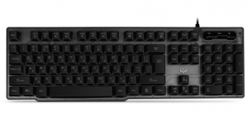 Gaming Keyboard SVEN KB-G8500, 12 Fn keys, Metal plate, Backlight, WinLock, Transparent housing, USB