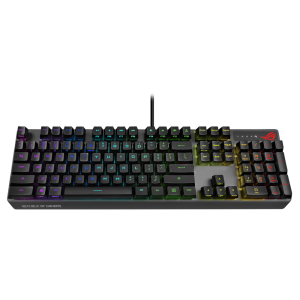 Gaming Keyboard Asus Strix Scope RX, Optical, for FPS, Aura Sync RGB, IP56, USB 2.0 passthrough, USB