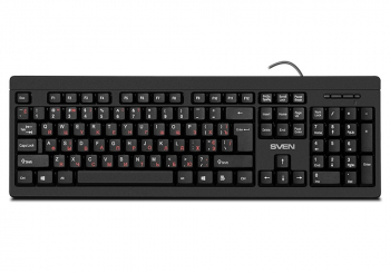 Keyboard & Mouse SVEN KB-S320C, Fullsize layout, Splash proof, Fn key, Black, USB