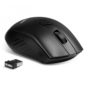 Wireless Keyboard & Mouse SVEN KB-C3600W, Multimedia,  Nano rec., 2.4GHz, 1xAA/2xAAA, Black