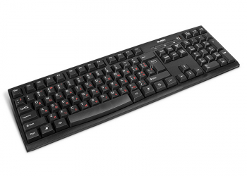 Keyboard SVEN Standard 304, Classic layout, Quiet, 1xUSB port, Black, USB + HUB