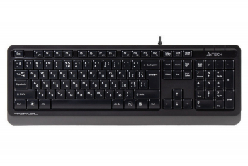 Keyboard A4Tech FK10, Multimedia Hot Keys, Laser Inscribed Keys , Splash Proof, 1.5m, USB, EN/RU/RO,