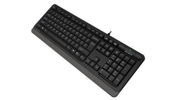 Keyboard A4Tech FK10, Multimedia Hot Keys, Laser Inscribed Keys , Splash Proof, 1.5m, USB, EN/RU/RO,