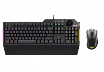 Gaming Keyboard & Mouse Asus TUF K1/M3, Mech-Brane, Spill-resistance, RGB, Wrist rest, US Layout