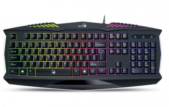 Gaming Keyboard Genius SCORPION K220, 12 Fn Hotkeys, Spill-resistant, 7 color backlight, Black, USB