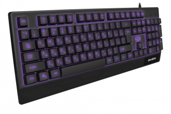 Gaming Keyboard SVEN KB-G8300, 3 colors backlight, WinLock, 12 Fn keys, Black, USB