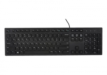 Keyboard Dell KB216, Multimedia, Fn Keys, Quiet keys, Spill resistant, Black, Russian, USB