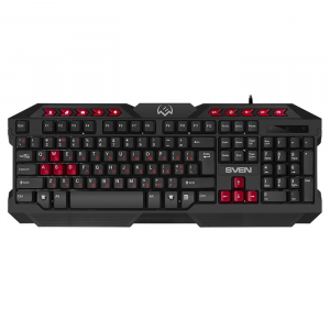 Gaming Keyboard & Mouse & Mouse Pad SVEN GS-9200, Multimedia, Spill resistant, WinLock Black, USB