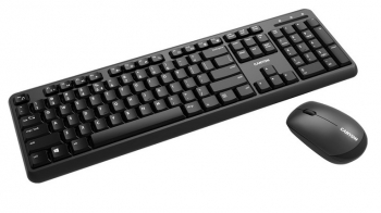 Wireless Keyboard & Mouse Canyon W20, Multimedia, Silent keys, 1xAA/2xAAA, Black