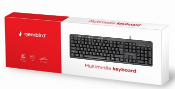 Keyboard Gembird KB-UM-106, Multimedia, Silent, Black, USB