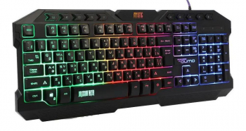 Gaming Keyboard & Mouse & Mouse Pad Qumo Mystic, Fn hotkeys, backlight, Black, USB