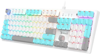 Gaming Keyboard Bloody S510R, Mechanical, BLMS Switch Red, Double-Shot Keycaps, White, USB