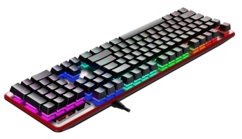 Gaming Keyboard Havit KB870L, Mechanical, Metal Plate, Blue SW, RGB, Win Lock, 26-Anti-Ghosting, 104