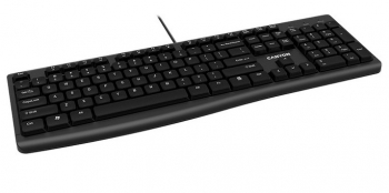 Keyboard Canyon KB-50, Multimedia, Slim, Quiet, Chocolate Keycap, Black, USB