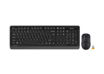 Wireless Keyboard & Mouse A4Tech FG1012S, 12 Fn keys, Laser Engraving, Splash Proof, Silent Mouse, 1