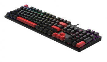 Gaming Keyboard Bloody S510R, Mechanical, BLMS Switch Red, Double-Shot Keycaps, Fire Black, USB