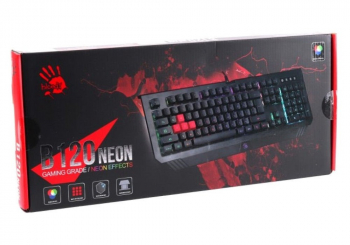 Gaming Keyboard Bloody B120N, Multimedia Hot-Keys, Game Mode, Macro, Onboard Memory, Spill-resistant