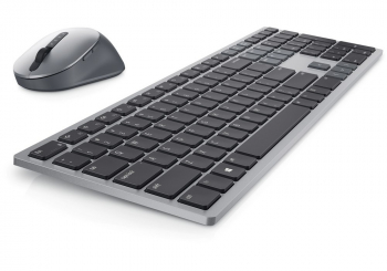 Wireless Keyboard & Mouse Dell KM7321W, Well-crafted design, 2.4Ghz/BT, Russian, Titan Grey