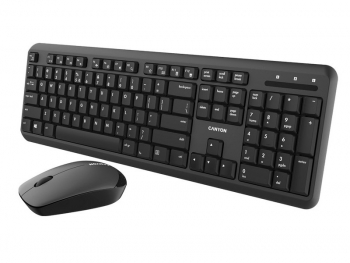 Wireless Keyboard Canyon W20, Multimedia, Fn Keys, Silent keys, Low-force key switches, 2xAAA, Black