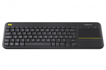 Wireless Touch Keyboard Logitech K400 Plus, FN key, Quiet typing, Unifying receiver, 2xAA