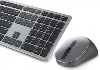 Wireless Keyboard & Mouse Dell KM7321W, Well-crafted design, 2.4Ghz/BT, Russian, Titan Grey