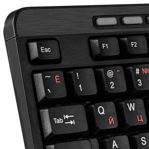 Wireless Keyboard & Mouse SVEN KB-C3400W, Multimedia, Nano rec., 2.4GHz, Black