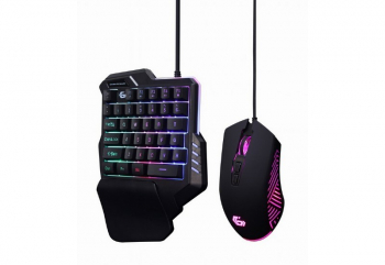 Gaming Kit IVAR TWIN, 35-key keyboard & mouse, 1000-3200 dpi, 7 buttons, Rainbow LED, USB