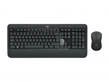 Wireless Keyboard & Mouse Logitech MK540 Advanced, Spill-resistant, Quiet typing, Palm rest, Media C