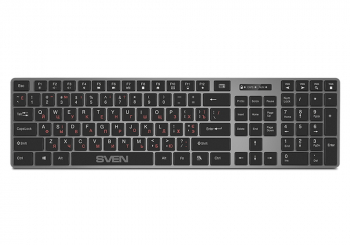 Wireless Keyboard & Mouse SVEN KB-C3000W, Silent, Low profile, 12 Fn keys, 2.4 GHz, 2xAAA/1xAA