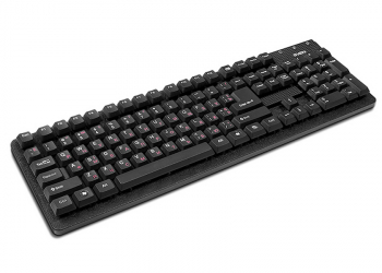 Keyboard SVEN Standard 301, Traditional layout, Splash proof, Calculator key, Black, USB+PS/2