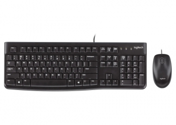 Keyboard & Mouse Logitech MK120, Thin profile, Spill-resistant, Quiet typing, Black, USB 