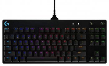 Gaming Keyboard Logitech G PRO, TKL, Mechanical, GX Blue Clicky, RGB, Detachable cable, 12 programma