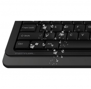 Wireless Keyboard & Mouse A4Tech FG1010, 12 Fn Keys, Laser Engraving, Splash Proof, 1200-2000dpi, 4 