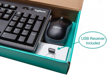 Wireless Keyboard & Mouse Logitech MK270, Media keys, Spill-resistant, 1000dpi, 3 buttons, 2xAAA/1xA