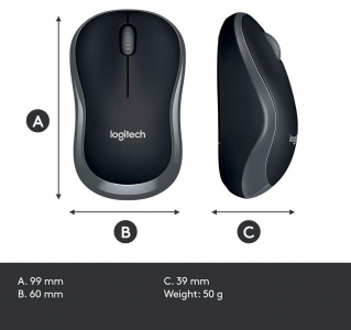 Wireless Keyboard & Mouse Logitech MK270, Media keys, Spill-resistant, 1000dpi, 3 buttons, 2xAAA/1xA