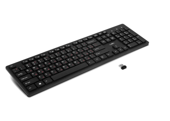 Wireless Keyboard SVEN KB-E5900W, Slim, Low-profile keys, Fn key, Nano rec., 2.4 Ghz, 1xAA, Black