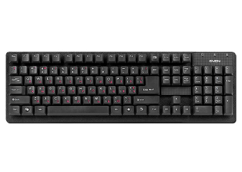 Keyboard SVEN Standard 301, Traditional layout, Splash proof, Calculator key, Black, USB+PS/2