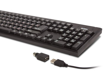 Keyboard SVEN Standard 303 Power, Traditional layout, Power control keys, Quiet, Black, USB+PS/2