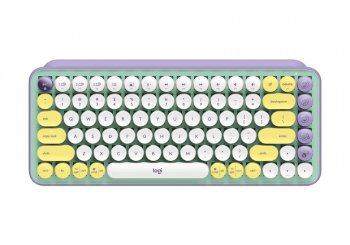 Wireless Keyboard Logitech POP Keys, Mechanical, Compact design, F- keys, Emoji Keys, 2xAAA, 2.4Ghz+