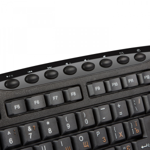 Wireless Keyboard & Mouse SVEN KB-C3600W, Multimedia,  Nano rec., 2.4GHz, 1xAA/2xAAA, Black