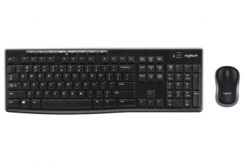 Wireless Keyboard & Mouse Logitech MK270, Media keys, Spill-resistant, 1000dpi, 3 buttons, 2xAAA/1xA