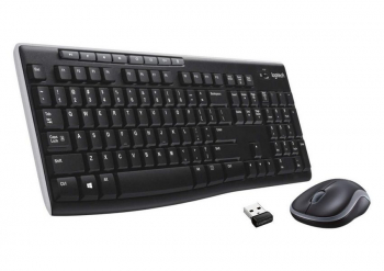 Wireless Keyboard & Mouse Logitech MK270, Media keys, Spill-resistant, 1000dpi, 3 buttons, 2xAAA/1xA