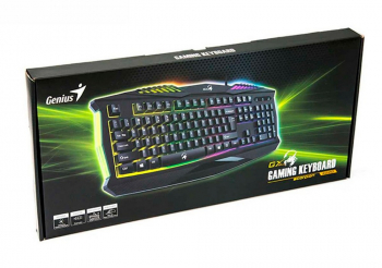 Gaming Keyboard Genius SCORPION K220, 12 Fn Hotkeys, Spill-resistant, 7 color backlight, Black, USB
