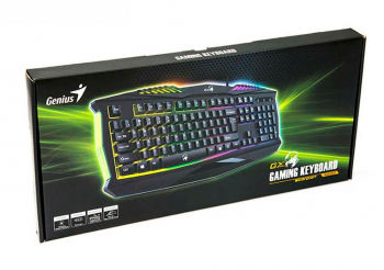 Gaming Keyboard Genius SCORPION K220, 12 Fn Hotkeys, Spill-resistant, 7 color backlight, Black, USB