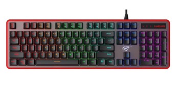 Gaming Keyboard Havit KB870L, Mechanical, Metal Plate, Blue SW, RGB, Win Lock, 26-Anti-Ghosting, 104