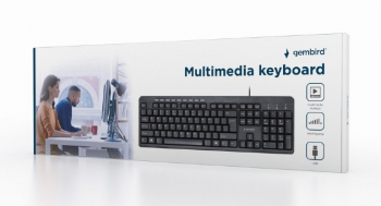 Keyboard Gembird KB-UM-106, Multimedia, Silent, Black, USB