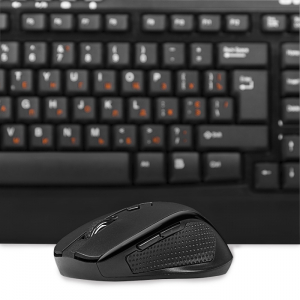 Wireless Keyboard & Mouse SVEN Comfort 3500, Multimedia, Nano rec., 2.4GHz, 2xAAA/1xA, Black