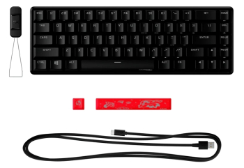 Gaming Keyboard HyperX Alloy Origins 65, Mechanical, TKL, Aluminum body, Red SW, RGB, US Layout, USB